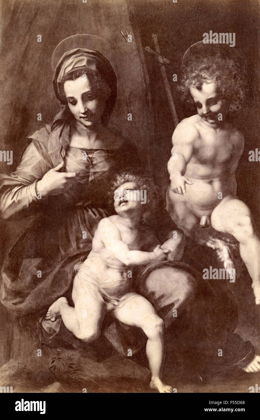 Bilder-Galerie Borghese, Rom: Heilige Familie, gemalt von Andrea del Sarto Stockfoto