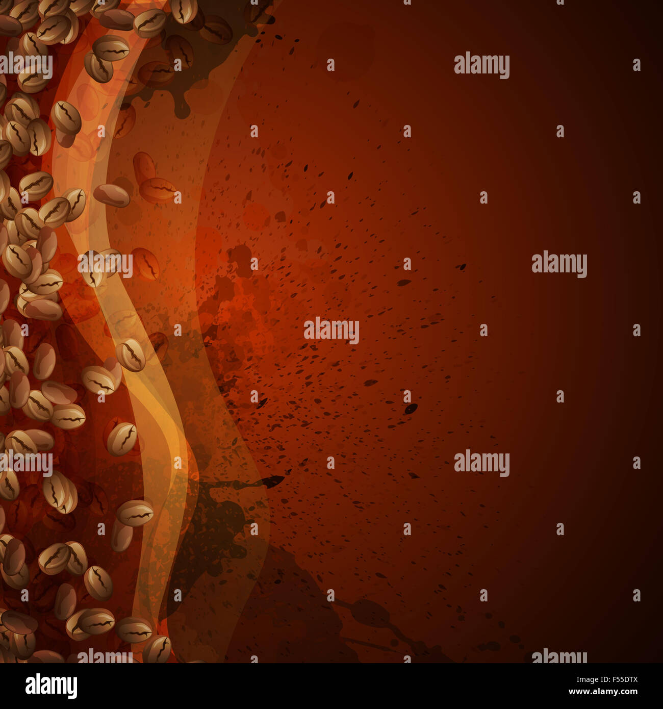 Vektor-Illustration einer abstrakten Kaffee Hintergrund Stockfoto
