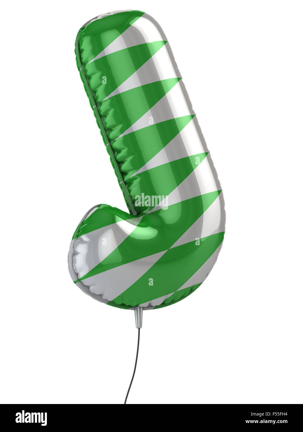 Buchstabe J Ballon 3D-Illustration Stockfoto
