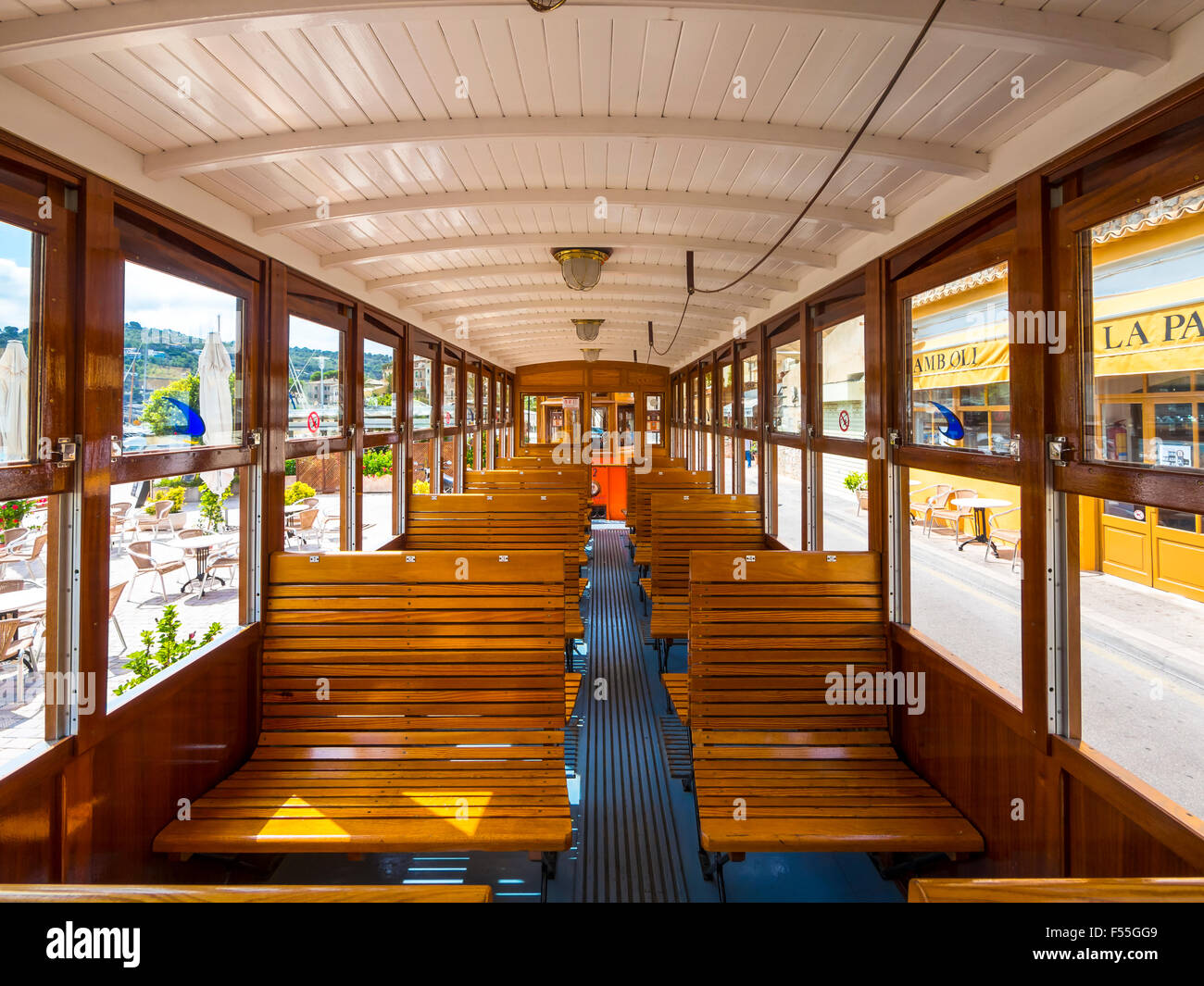 Spanien, Mallorca, Ferrocaril de Soller, historische Eisenbahn zwischen Palma und Soller Stockfoto