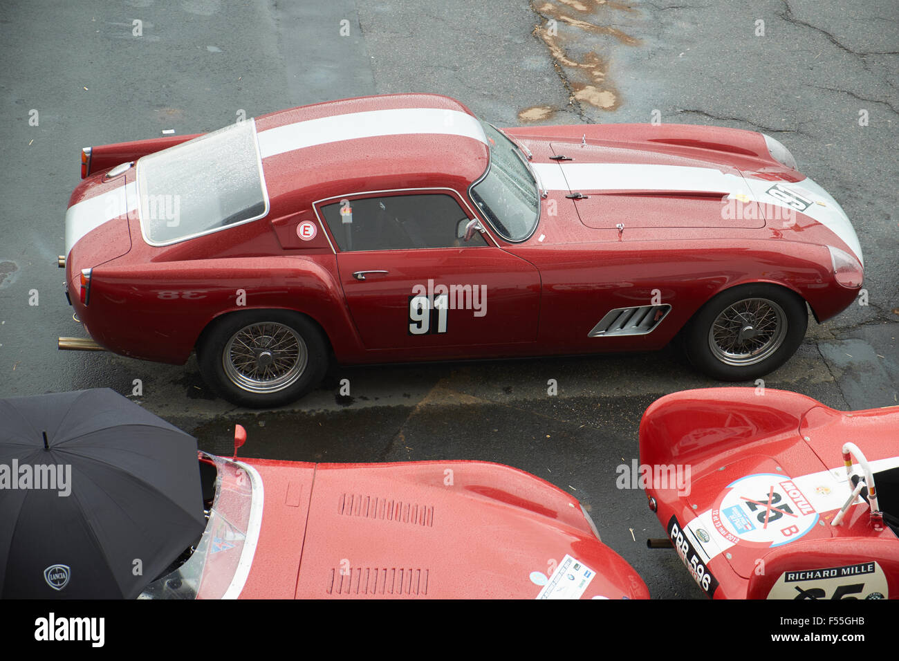 Deutschland, Nürburgring, Ferrari 250 GT "Tour de France" und zwei Sitzer-Rennwagen Stockfoto