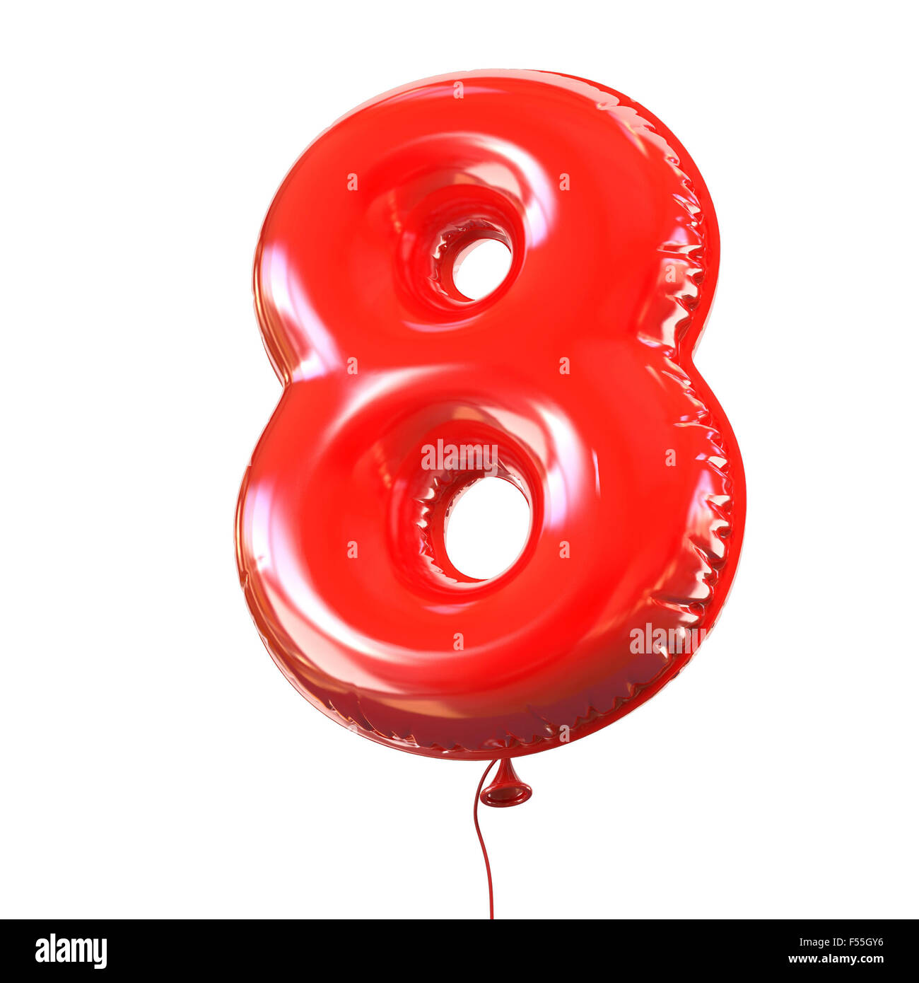 Nummer fünf-8 Ballon Schriftart Stockfoto