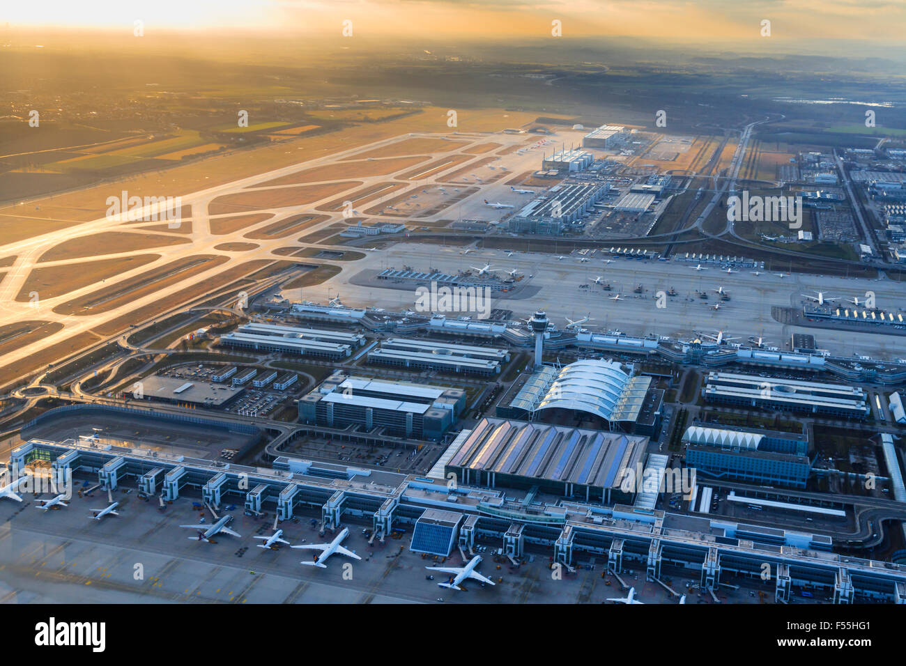Studienaufenthalt, München, Franz-Josef-Strauß-Flughafen Stockfoto