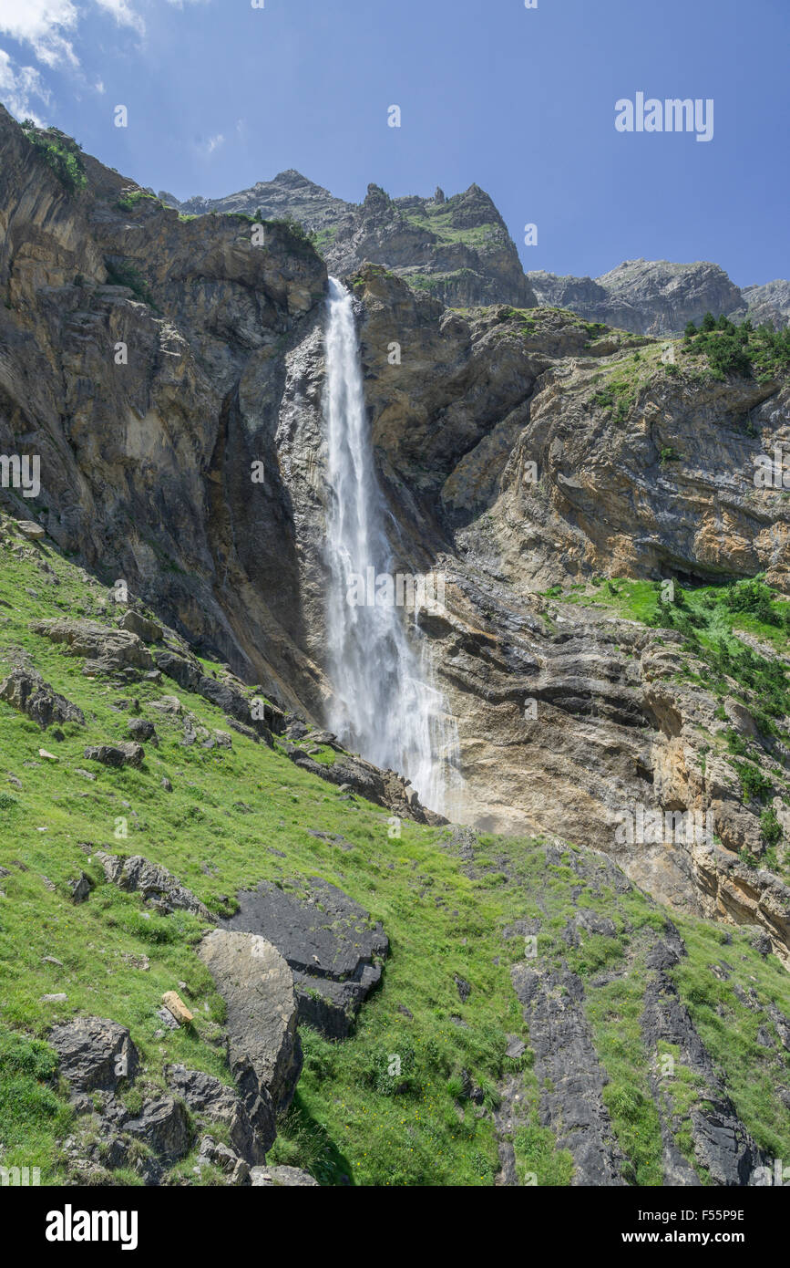 Cascada de Marboré, Wasserfall, Valle de Pineto, Aragon, Spanien Stockfoto