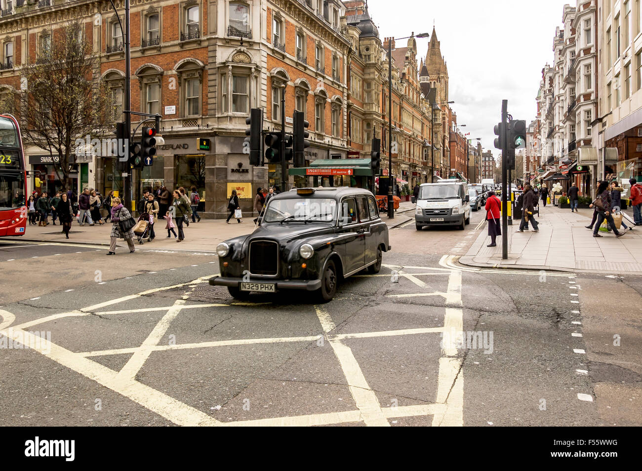 London überfüllt Street Stockfoto