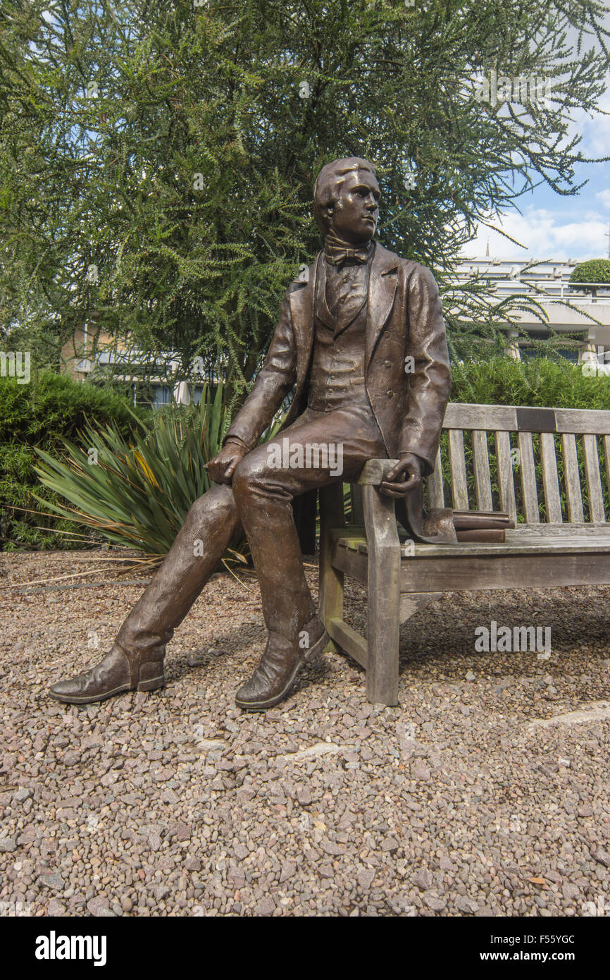 Statue des jungen Charles Darwin Darwin Skulptur | Christi College in Cambridge Stockfoto