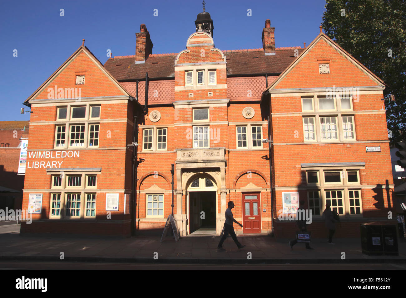 Bibliothek London Wimbledon Stockfoto