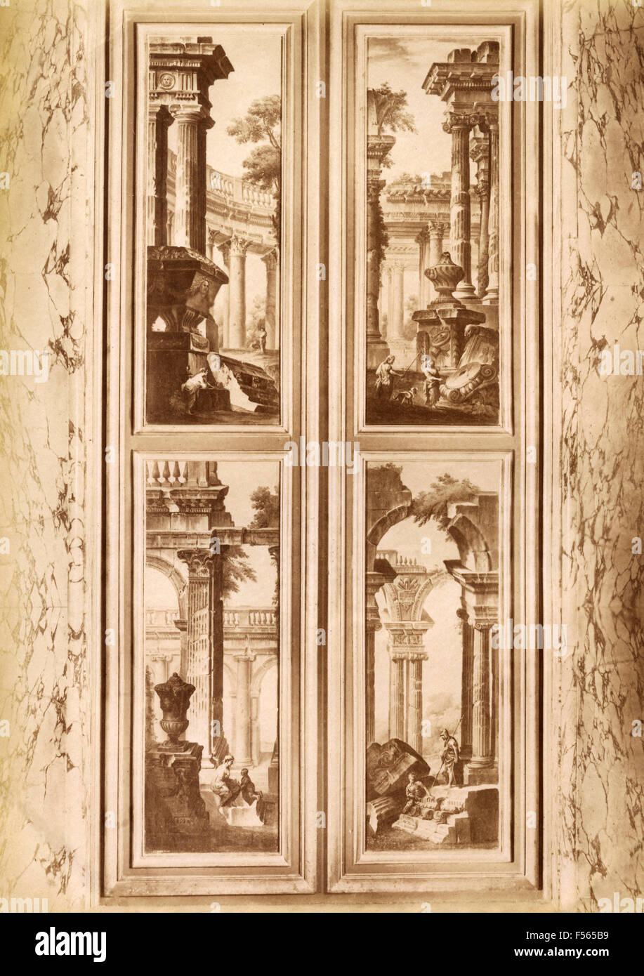 Bild Galerie alte Volkskunst, Palazzo Corsini, Rom: eines der Tore der von Pannini-Galerie Stockfoto