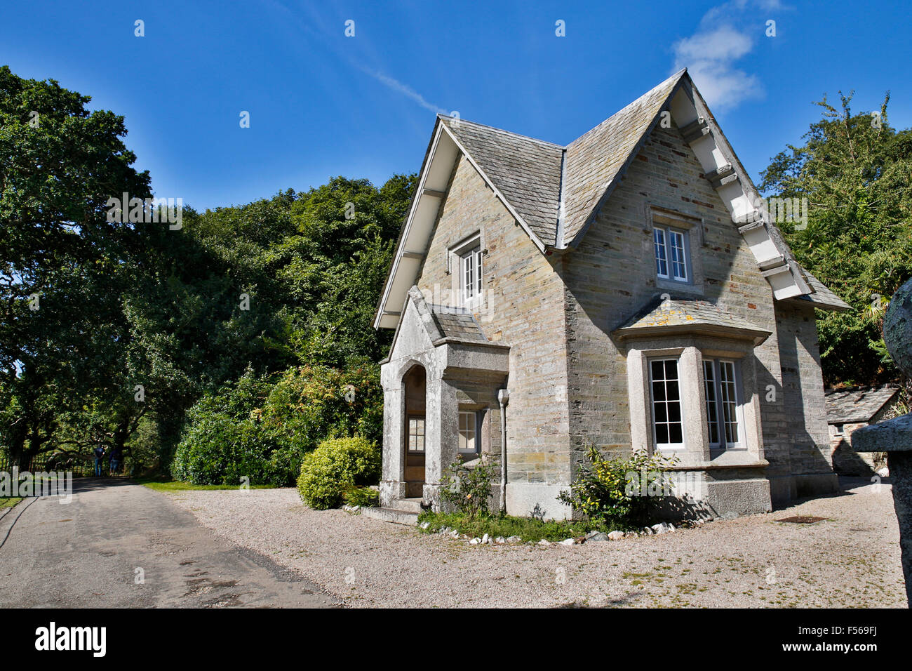 Haus; Loe Pool; Penrose; Cornwall; UK Stockfoto