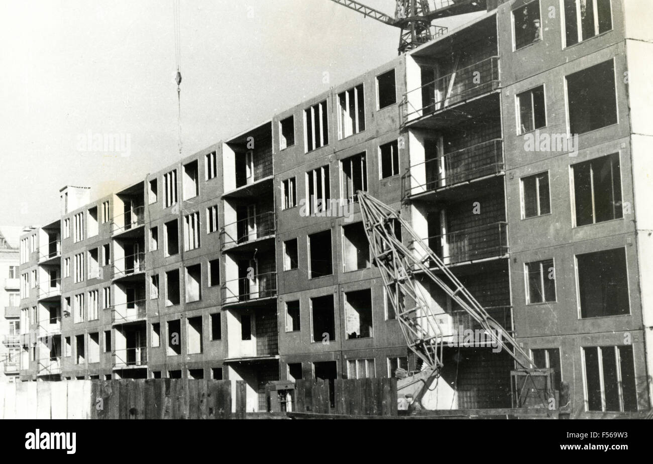 Aufbau der neuen Häuser in Horosjevo-Mnevniki, Moskau, Russland Stockfoto