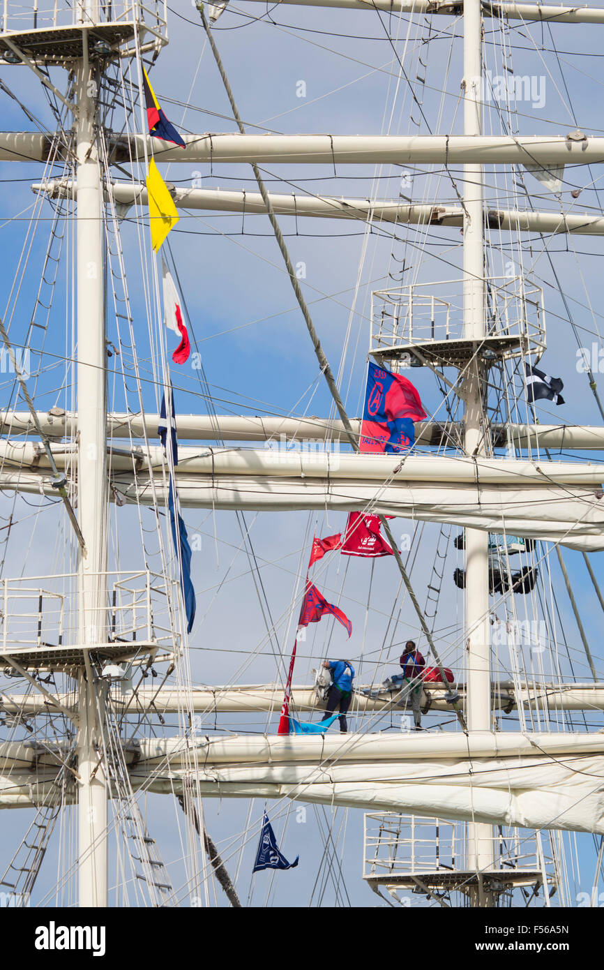 Tall Ship Segeln Regatta; Falmouth 2014; Cornwall; UK Stockfoto