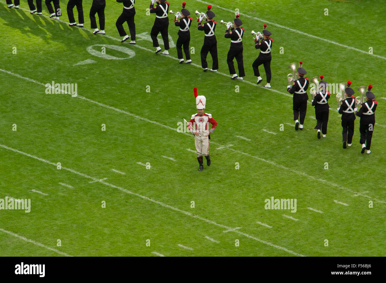 Ohio Landesuniversität marschierendes Band in der Wembley Arena für NFL Stockfoto