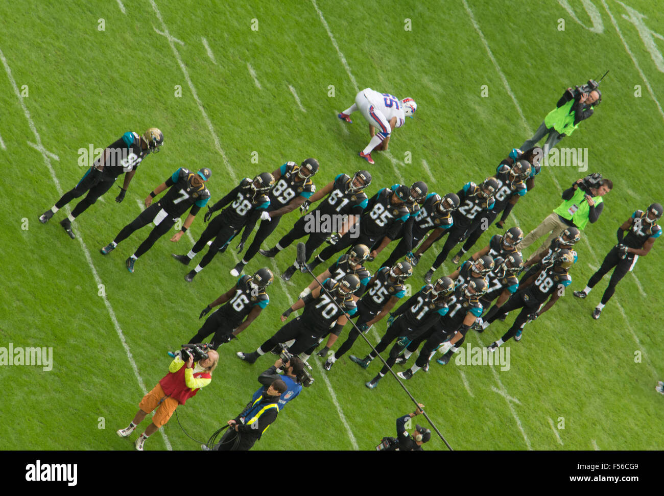 Jacksonville Jaguars geben Sie Wembley Arena für NFL-Spiel Stockfoto