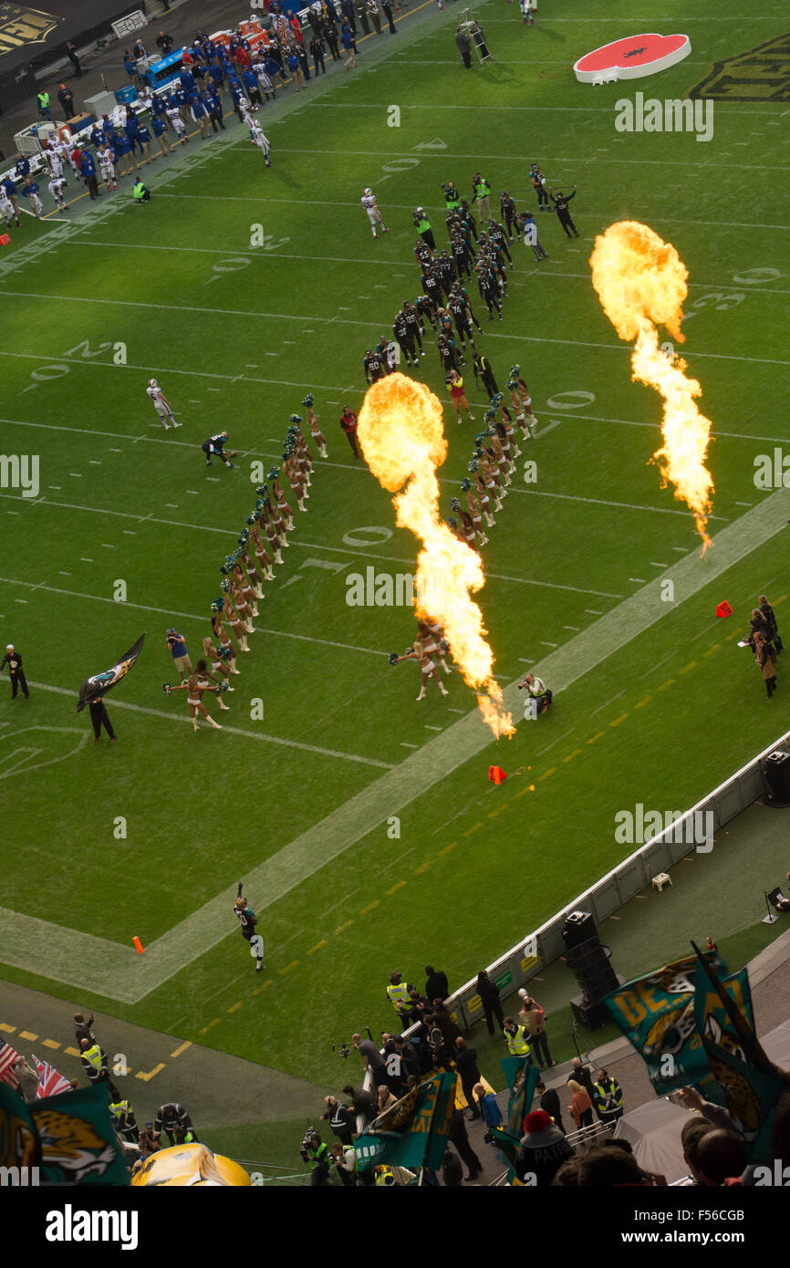 Jacksonville Jaguars geben Sie Wembley Arena für NFL-Spiel Stockfoto