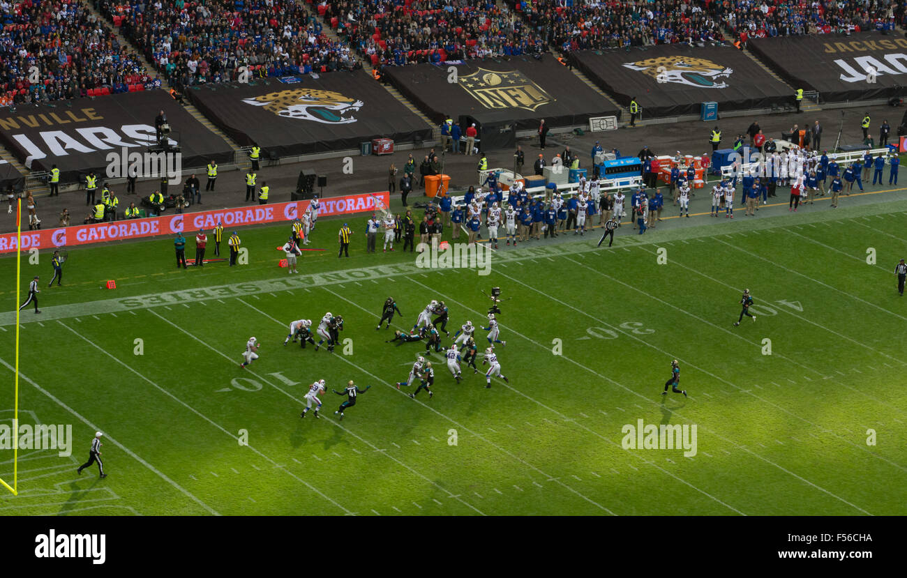 Jacksonville Jaguars Vs Buffalo Bills NFL in der Wembley Arena UK Stockfoto