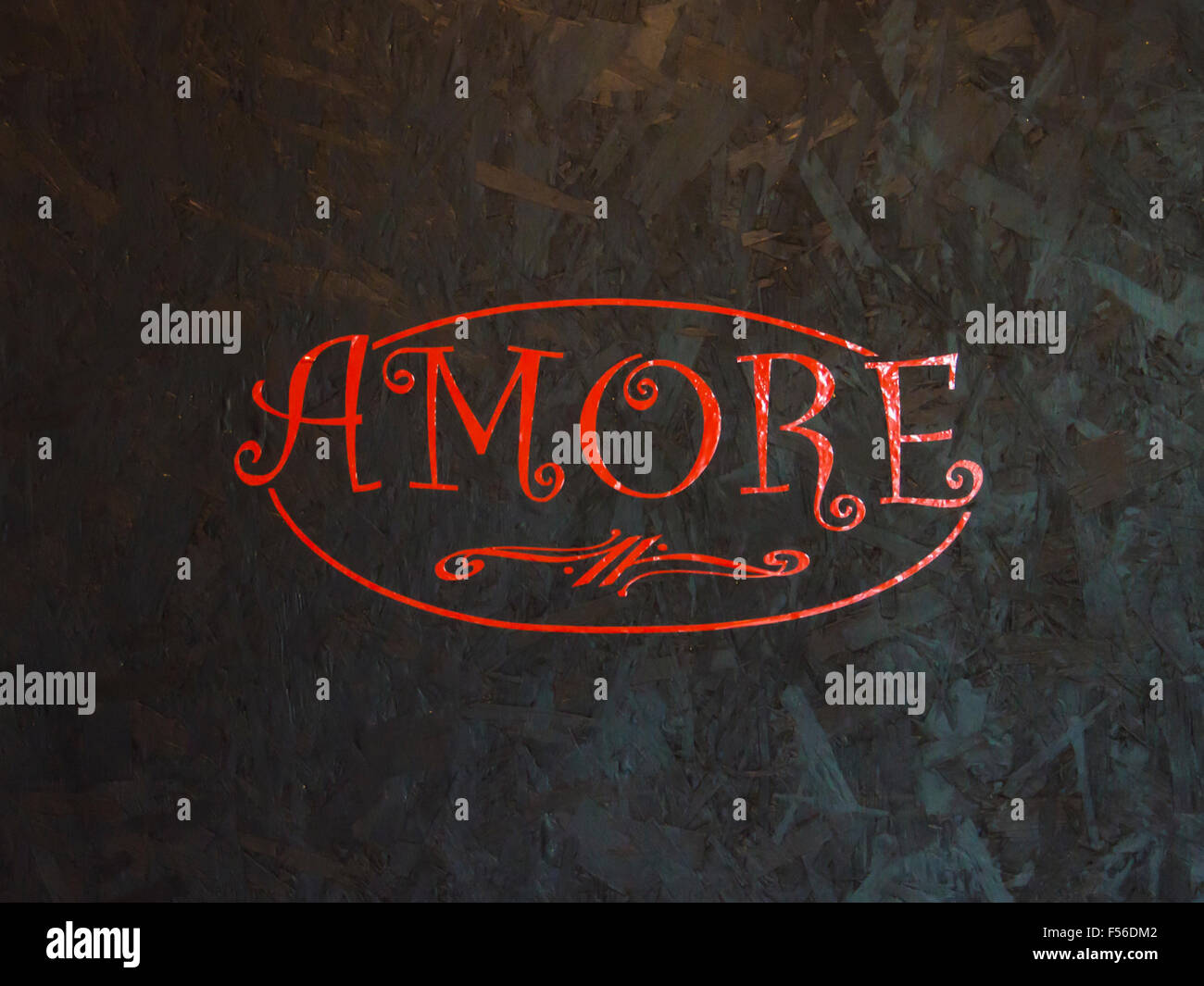 Liebe Wort Italienisch Stockfoto
