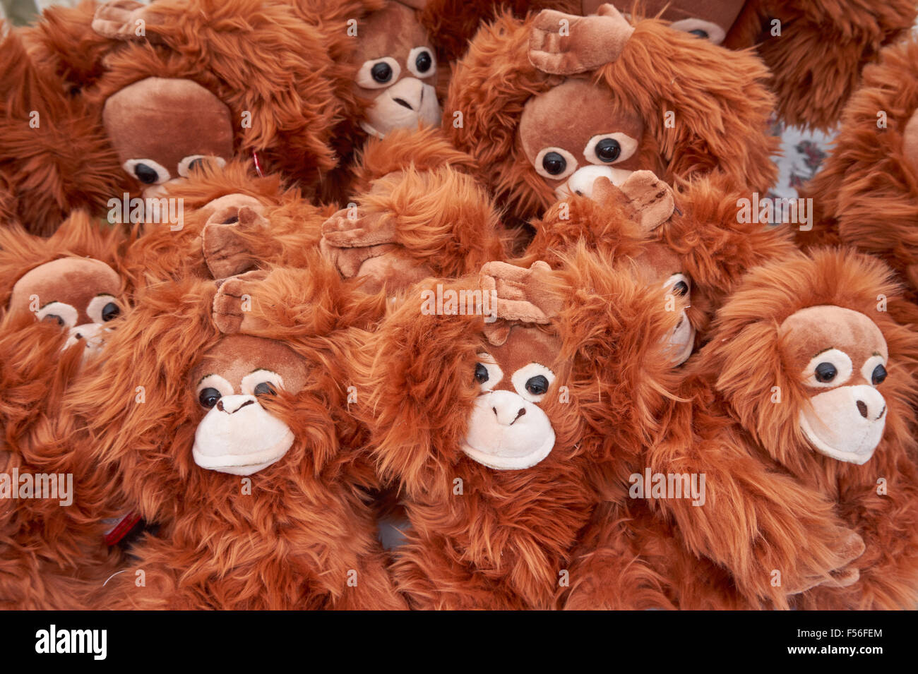 Orang-Utan Stofftiere für wohltätige Zwecke Orang-Utan Schutz gemacht Stockfoto