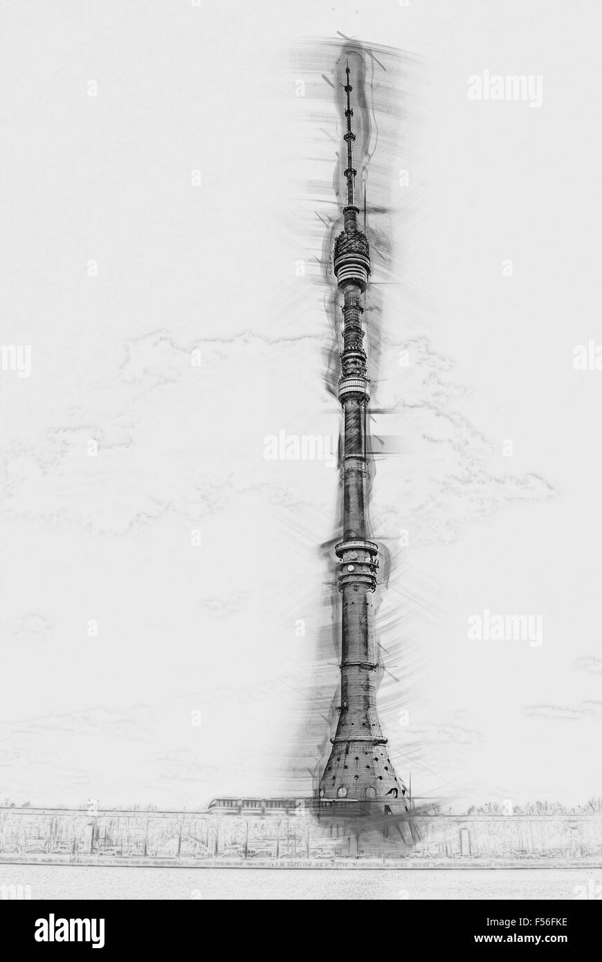 Ostankino-Turm Stockfoto