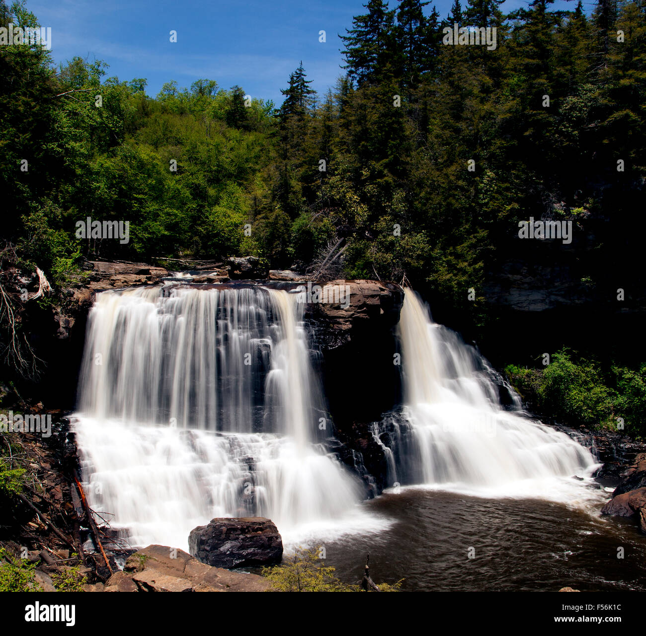 Ein Wasserfall in West Virginia. Stockfoto