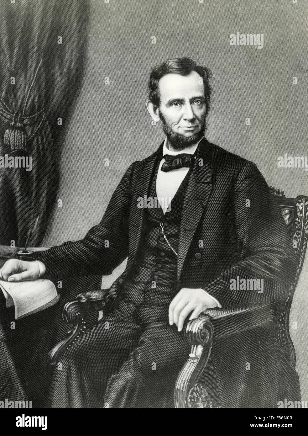 Porträt des amerikanischen Präsidenten Abraham Lincoln Stockfoto