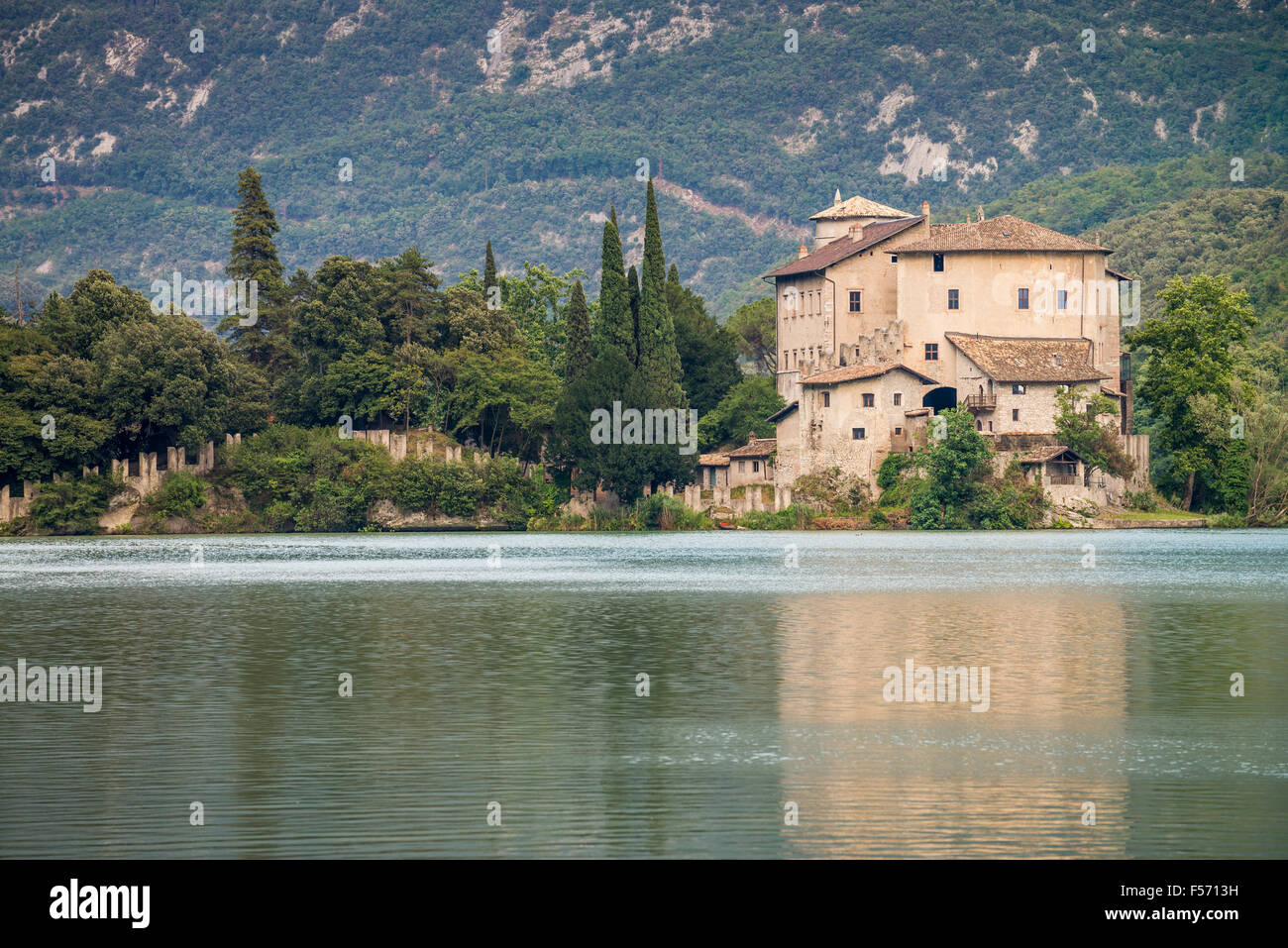 Lago di Toblino, Italien, Europa. Stockfoto