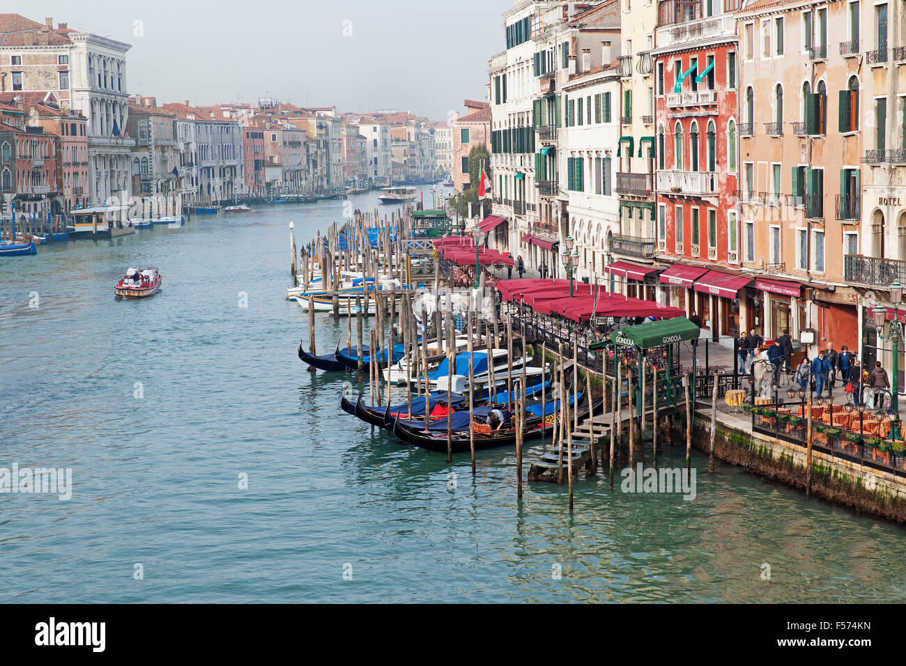 Venedig Canal Grande - Blick von der Rialto-Brücke - Italien Stockfoto
