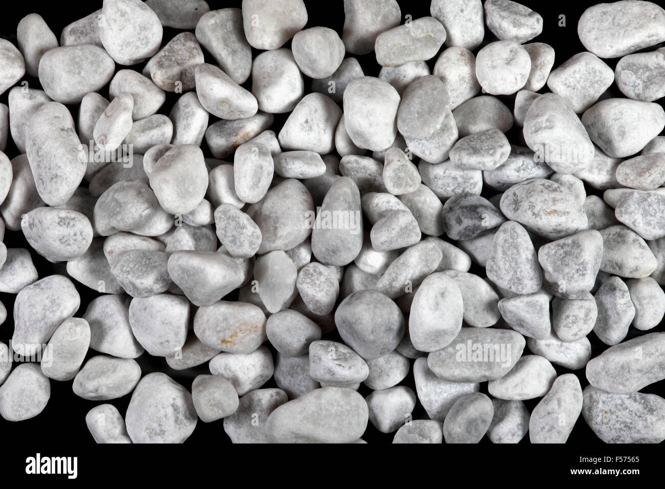 Gruppe von kleinen grauen Steinen für Dekoration engineering Stockfoto