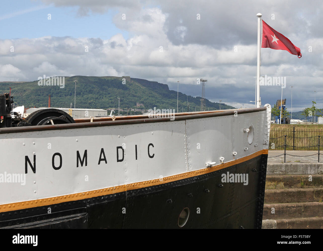 Die SS nomadisch in Belfast Titanic Viertel Stockfoto
