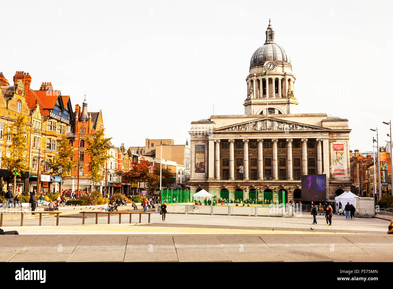 Nottingham City Hall Rat Haus Gebäude Marktplatz Fassade Nottinghamshire England GB UK EU Europäische Union Europa 1929 Stockfoto