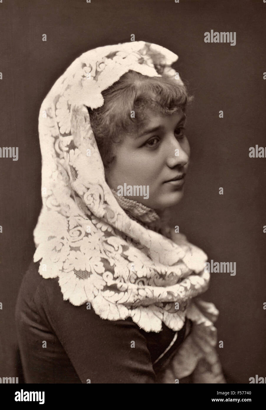 Die französische Schauspielerin Marguerite Ugalde von l'Opéra-Comique Stockfoto