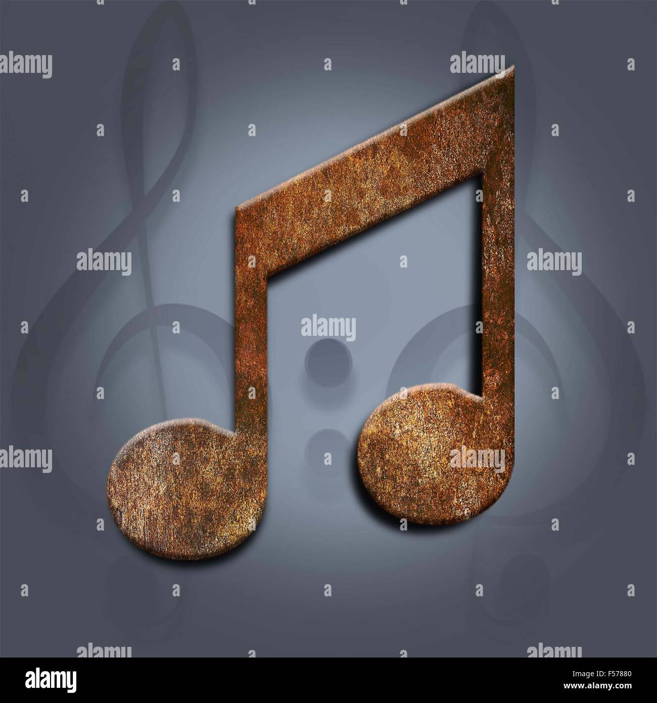 Achtelnote Musiknote, Textur Hintergrund (Abbildung) Stockfoto