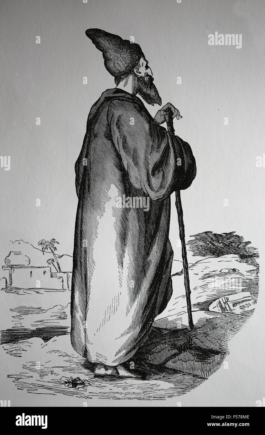 Persien (Iran). Persischer Mann. Gravur. des 19. Jahrhunderts. 1885. Stockfoto