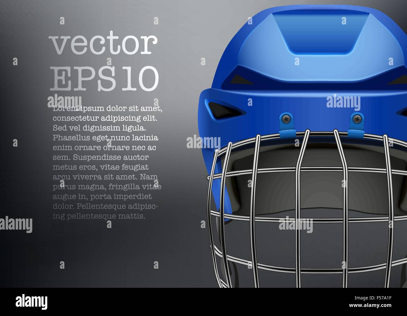 bijeenkomst herberg Dor Hintergrund der klassisch blau Eishockey Helm mit Visier Stock-Vektorgrafik  - Alamy