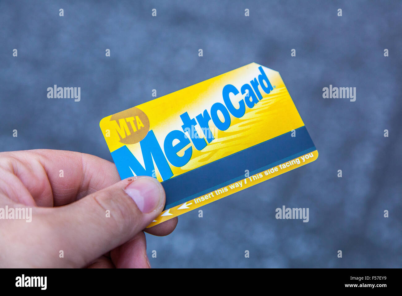 New York MTA MetroCard u-Bahn Ticket, Manhattan, New York City, Vereinigte Staaten von Amerika. Stockfoto