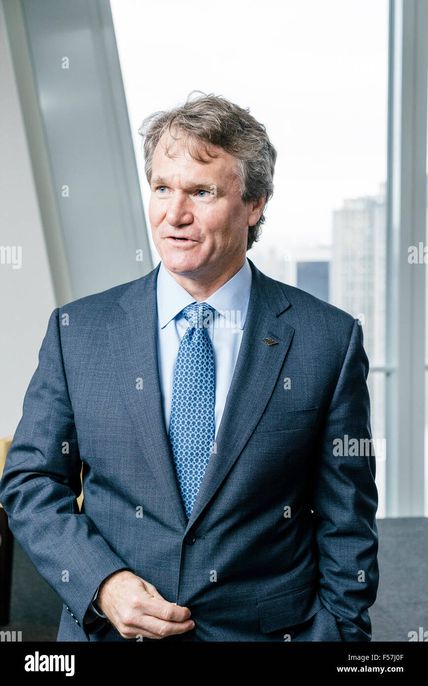 Brian Moynihan, die Bank von Amerika's CEO bei 1 Bryant Park Hauptsitz Turm Stockfoto