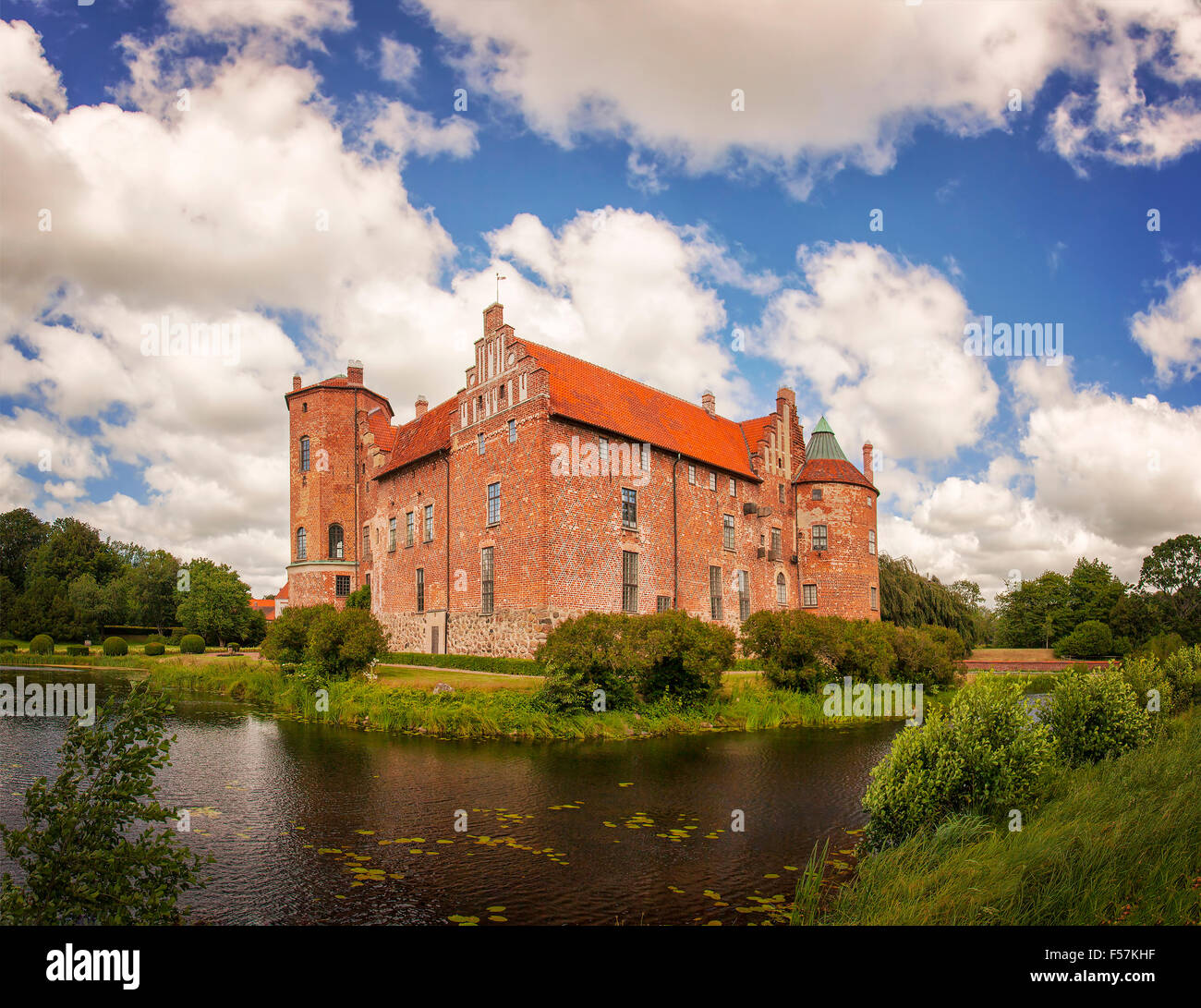 Bild von Torups Burg, Südschweden. Stockfoto