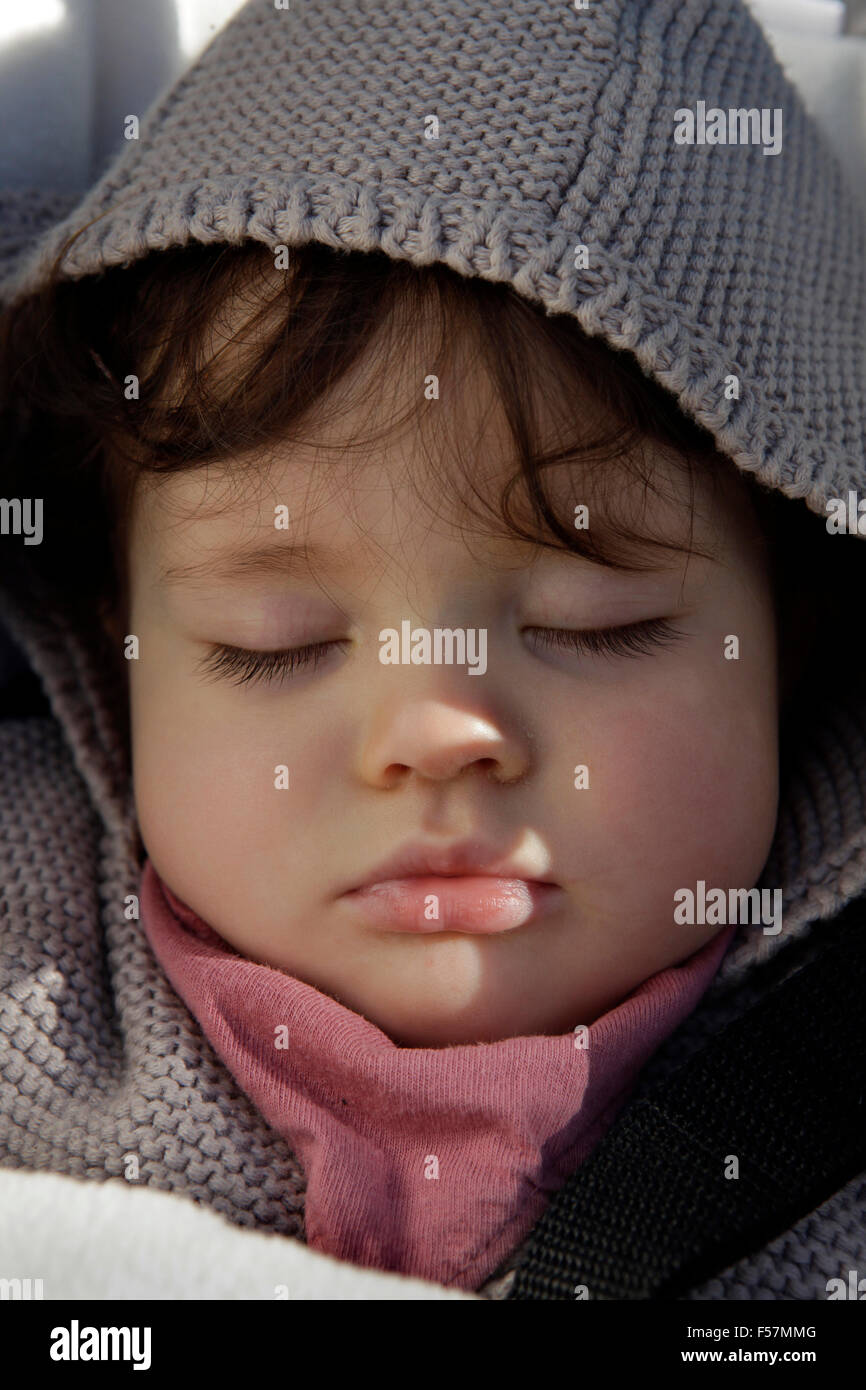 Baby schläft. Stockfoto