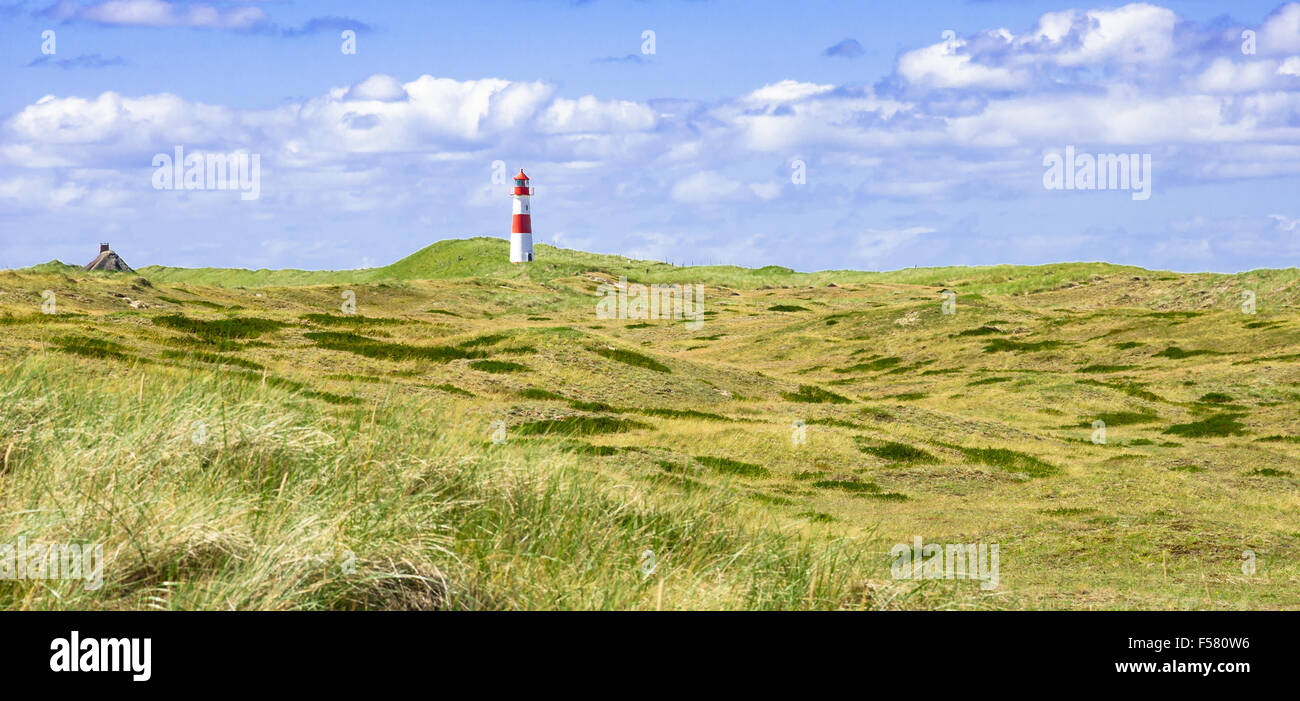 Leuchtturm auf Sylt in Deutschland Stockfoto