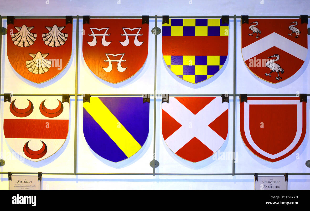 Northumberland Heraldik Schilde Ritter, Freiherren, Grafen, rot, blau ...