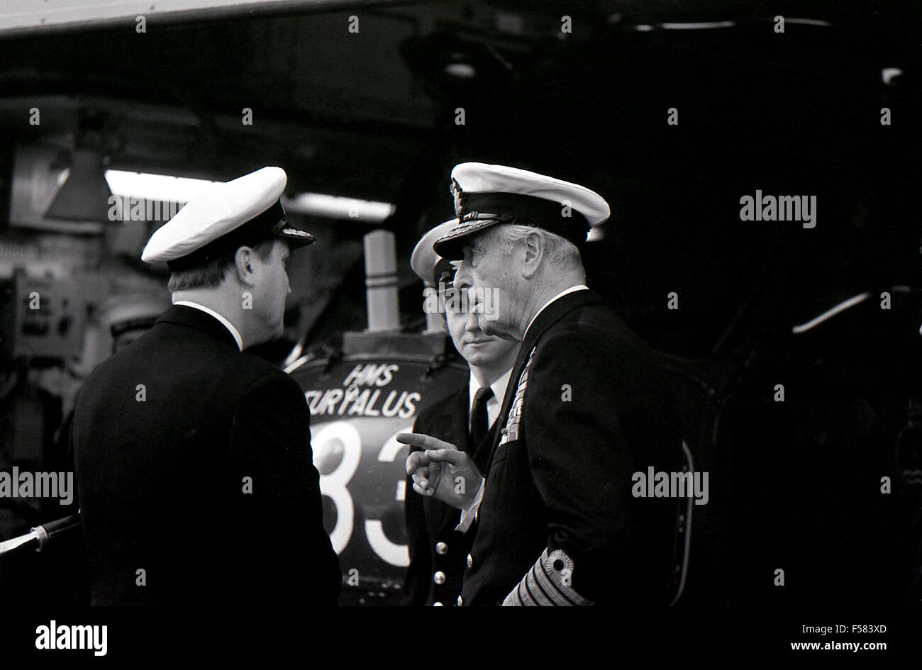 HMS Euryalus Oktober 1978 bei Besuch von Lord Louis Mountbatten in South Shields an den 40. Jahrestag der HMS Kelly Stockfoto