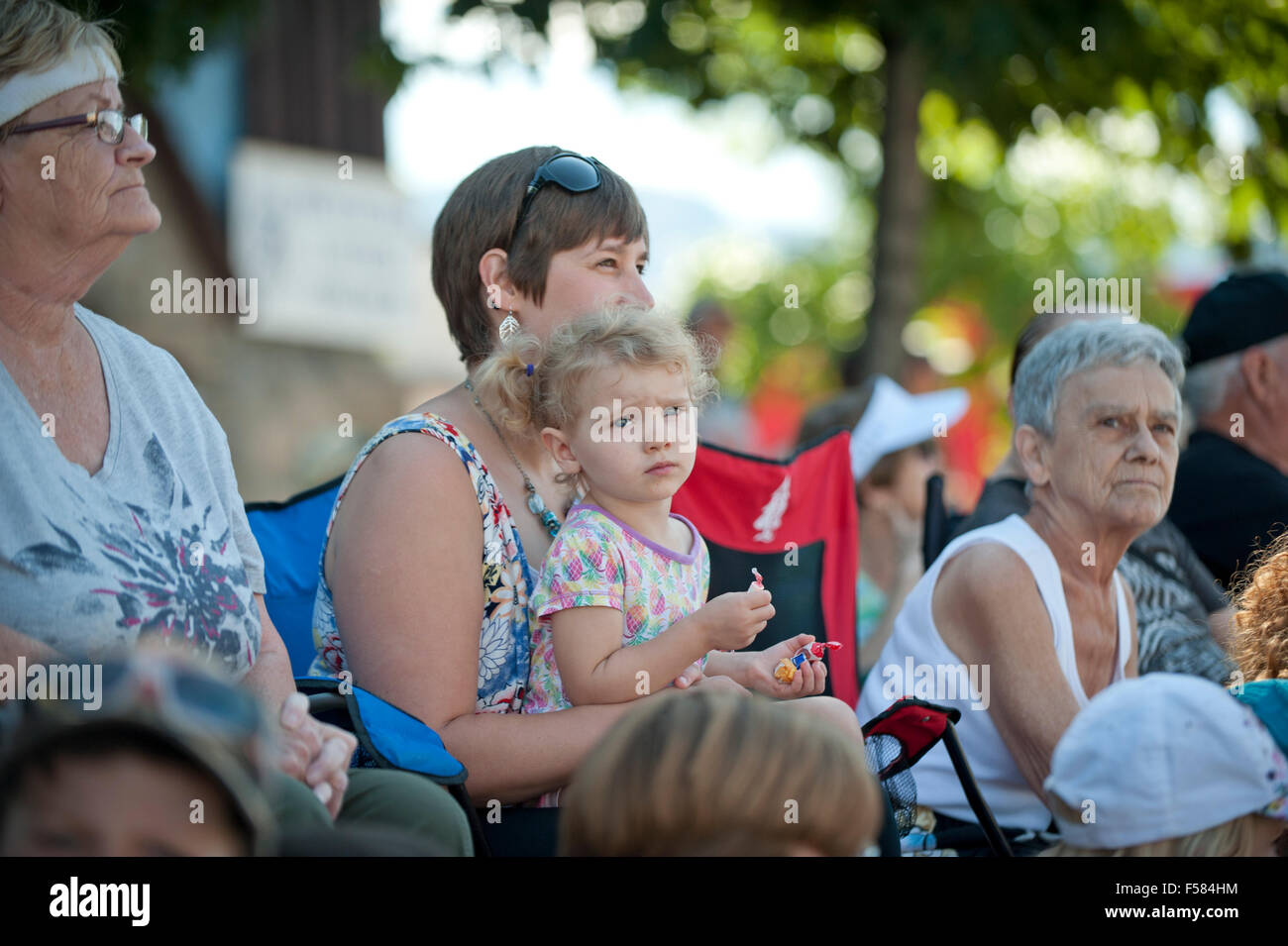 Penticton Peach Festival Grand Parade am 8. August 2015 Stockfoto