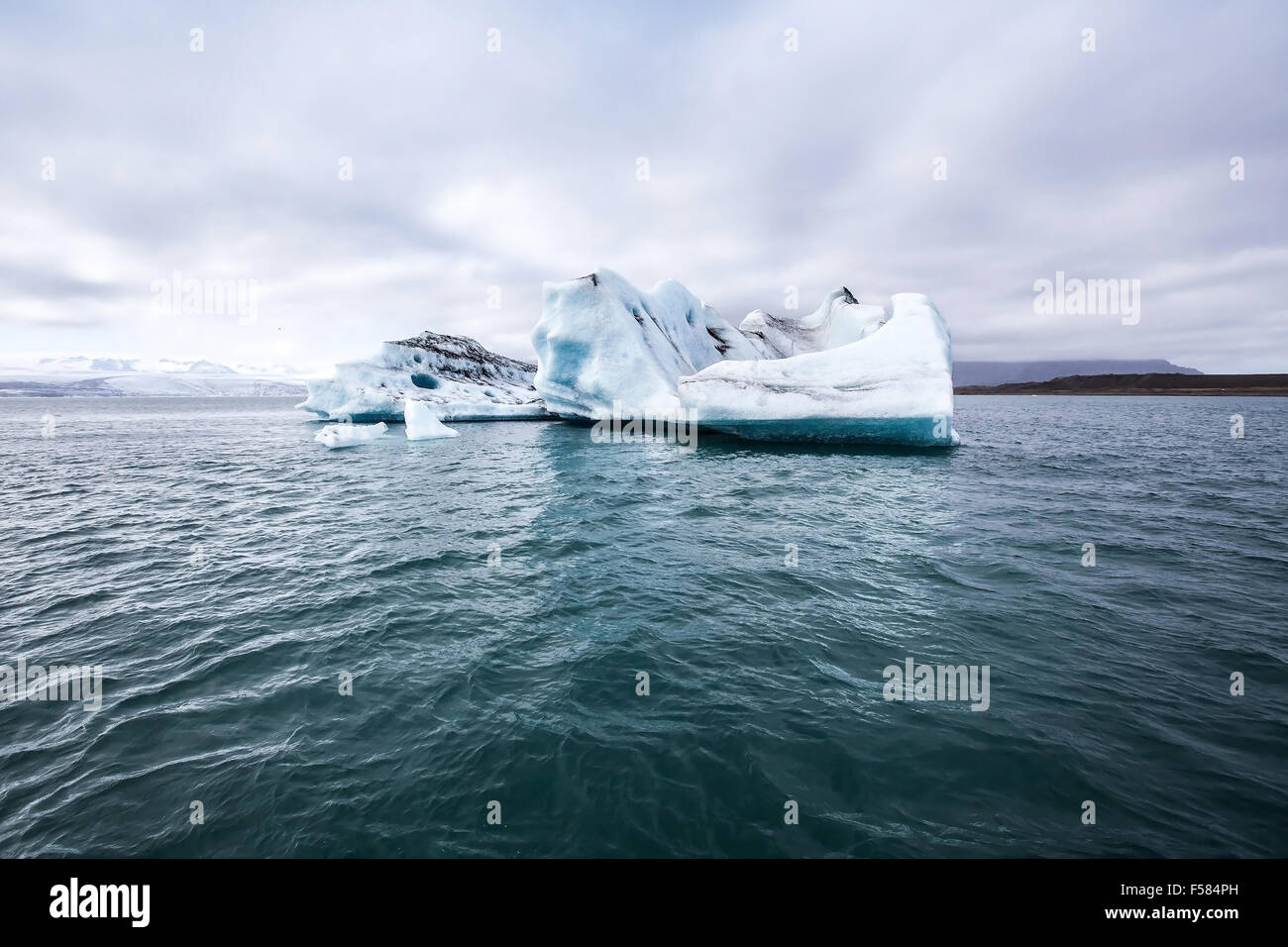 schmelzenden Eisberg, globale Erwärmung Hintergrund Stockfoto