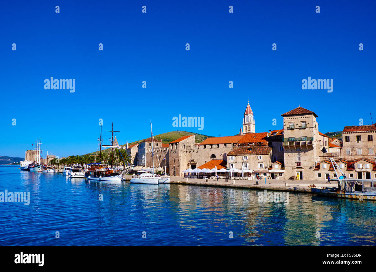 Kroatien, Dalmatien, Trogir, UNESCO-Weltkulturerbe Stockfoto