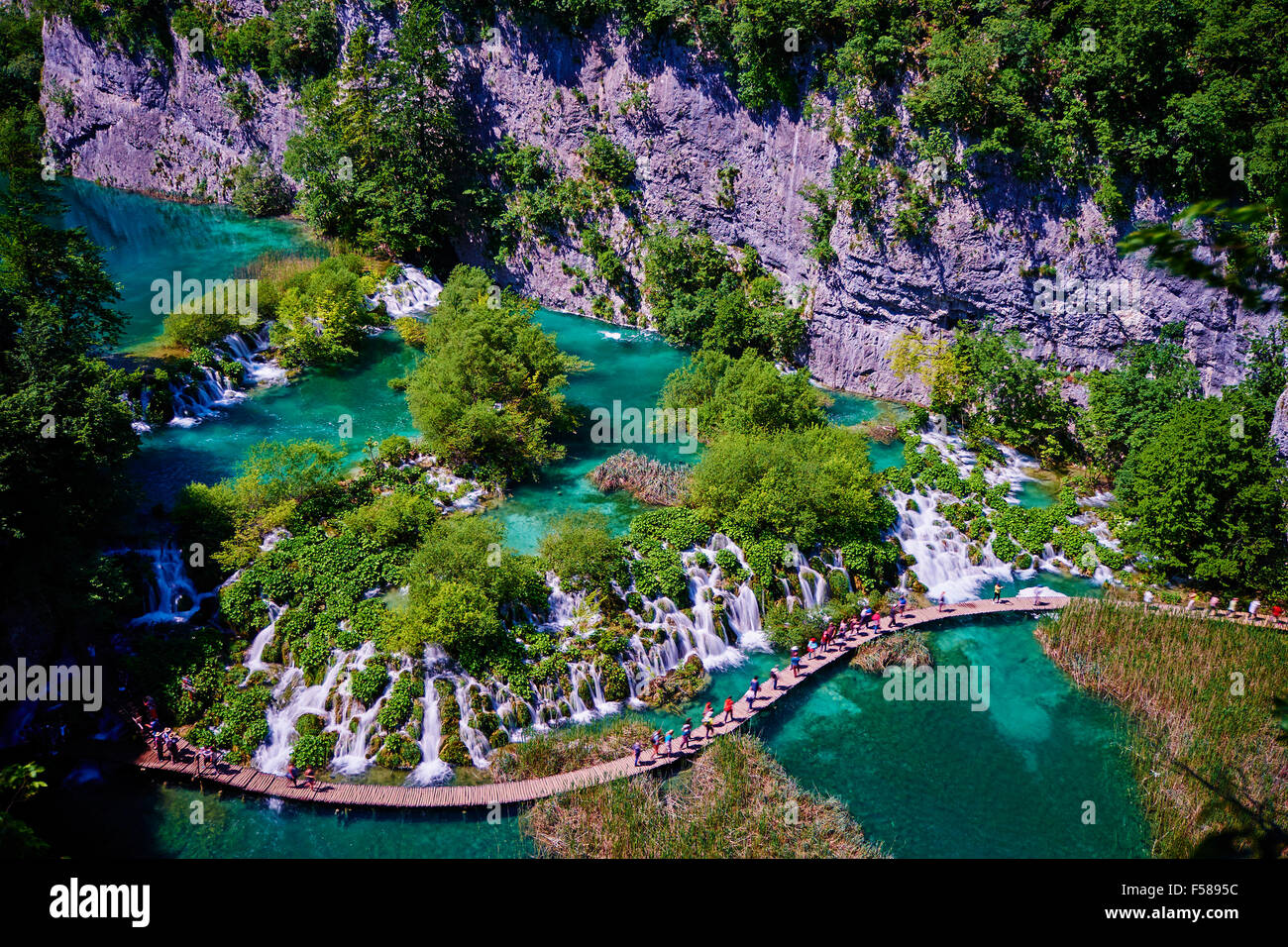 Kroatien, Nationalpark Plitvicer Seen, untere Seen, UNESCO-Welterbe Stockfoto