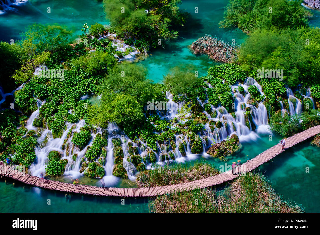 Kroatien, Nationalpark Plitvicer Seen, untere Seen, UNESCO-Welterbe Stockfoto