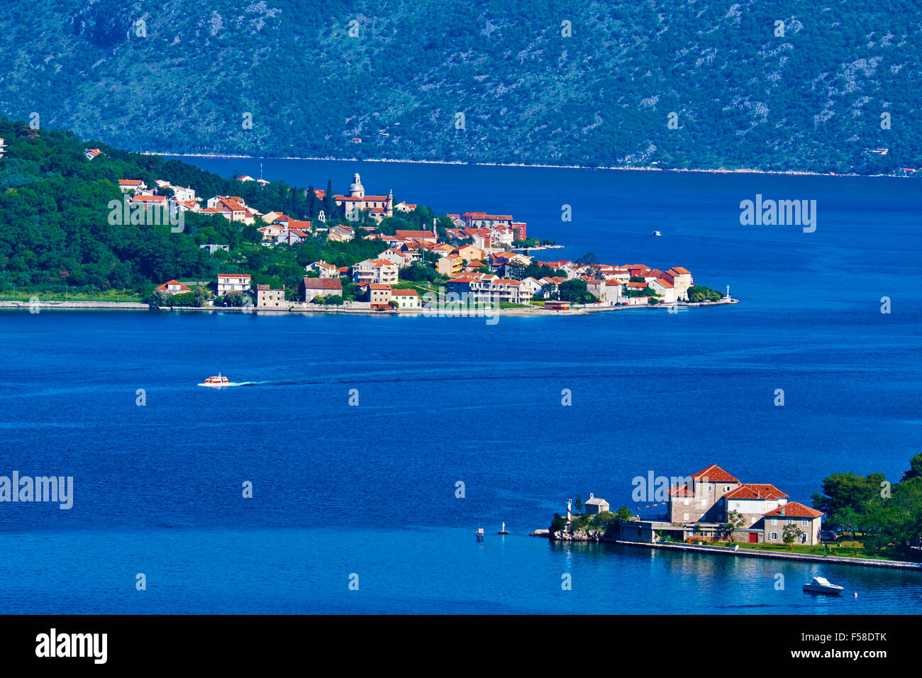 Montenegro, Adria-Küste, Bucht von Kotor Stockfoto