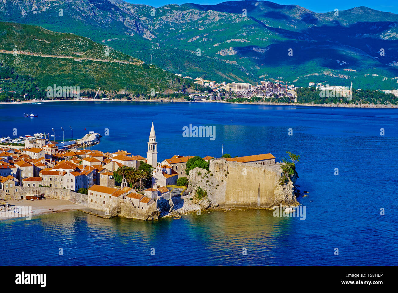 Montenegro, Adria-Küste, alte Stadt von Budva, Stari Grad Stockfoto