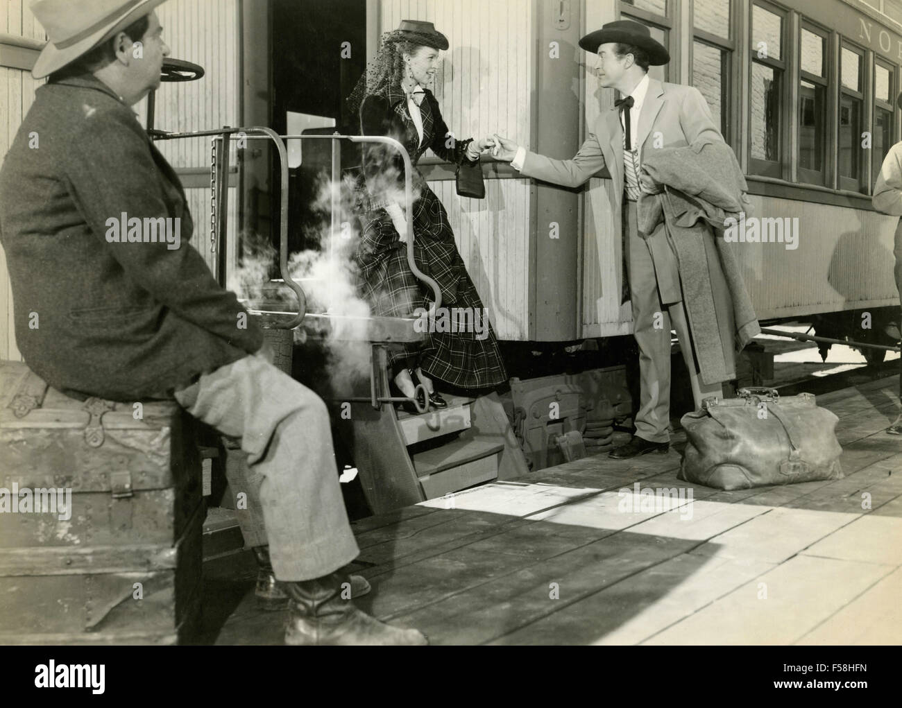 Ray Milland und Helena Carter in Bugles am Nachmittag Stockfoto