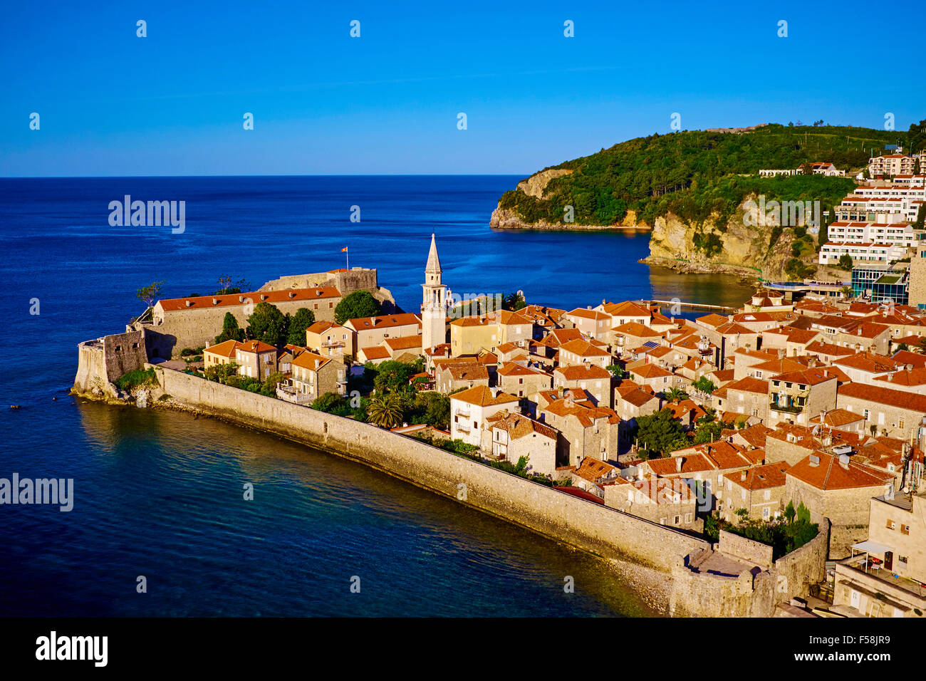 Montenegro, Adria-Küste, alte Stadt von Budva, Stari Grad Stockfoto