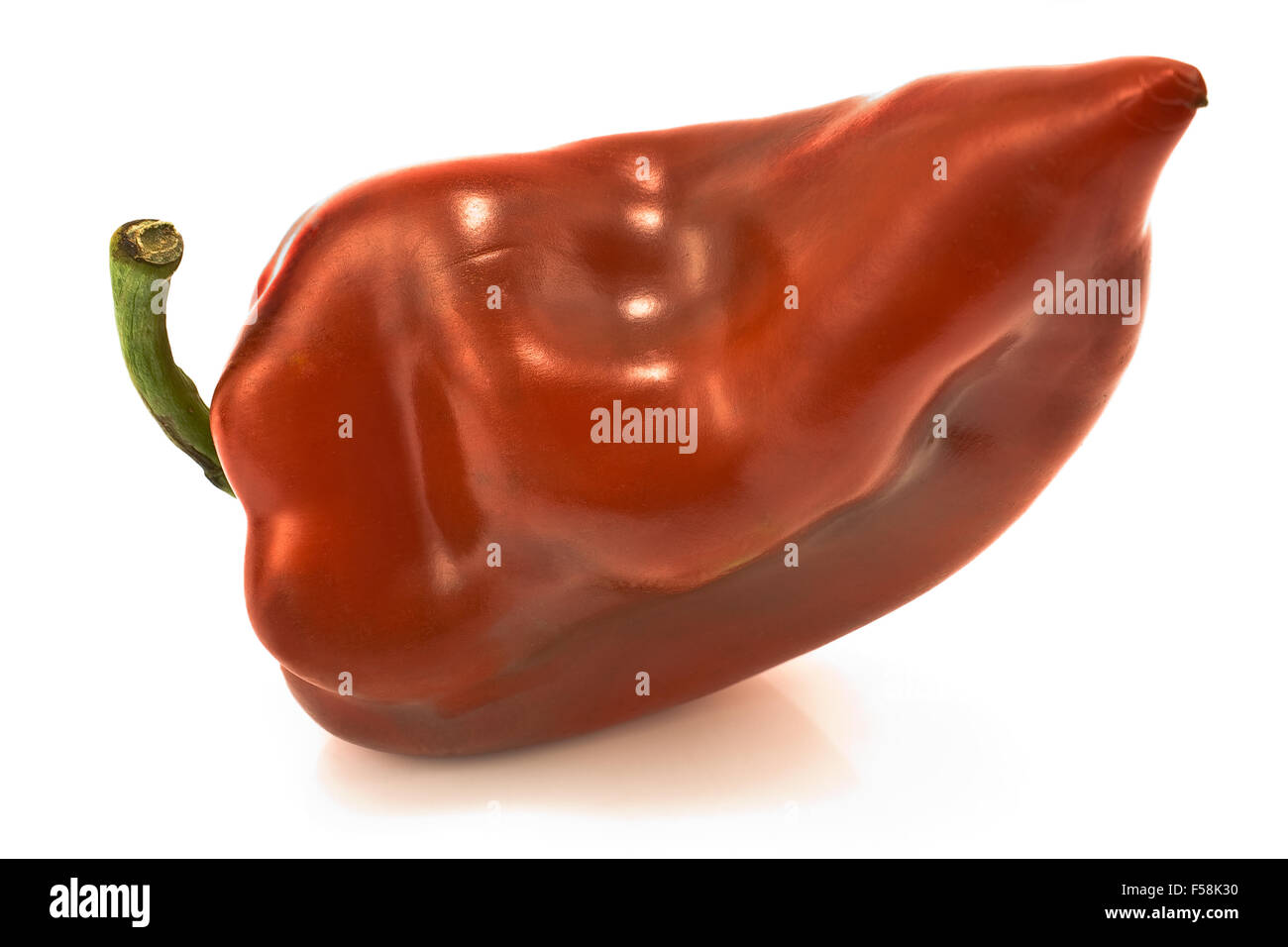 Rote Paprika, isoliert auf weiss Stockfoto